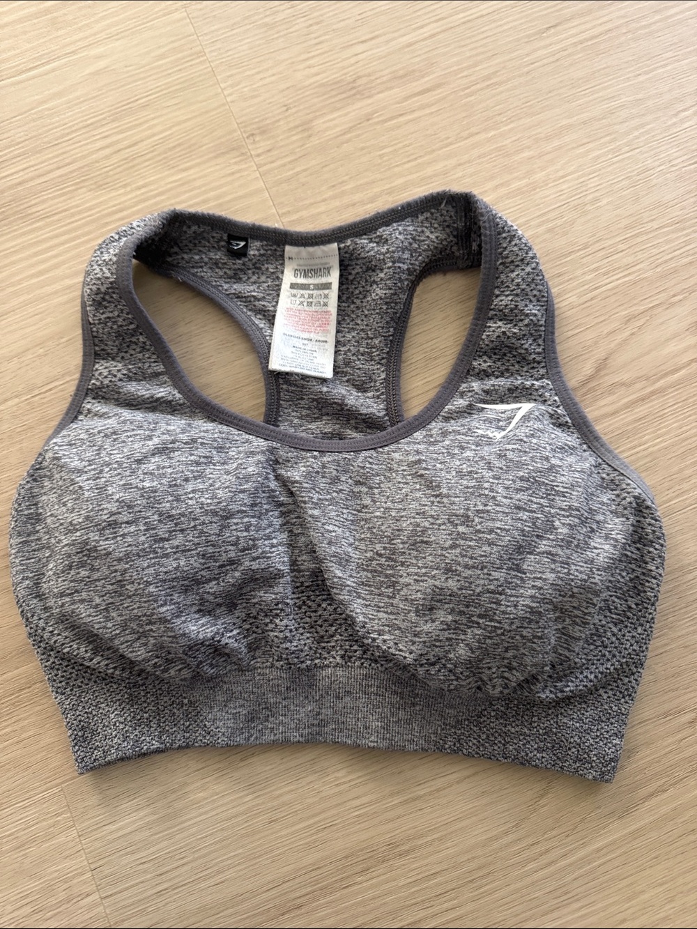 Gymshark Seamless Heather Gray Racerback Sports Bra